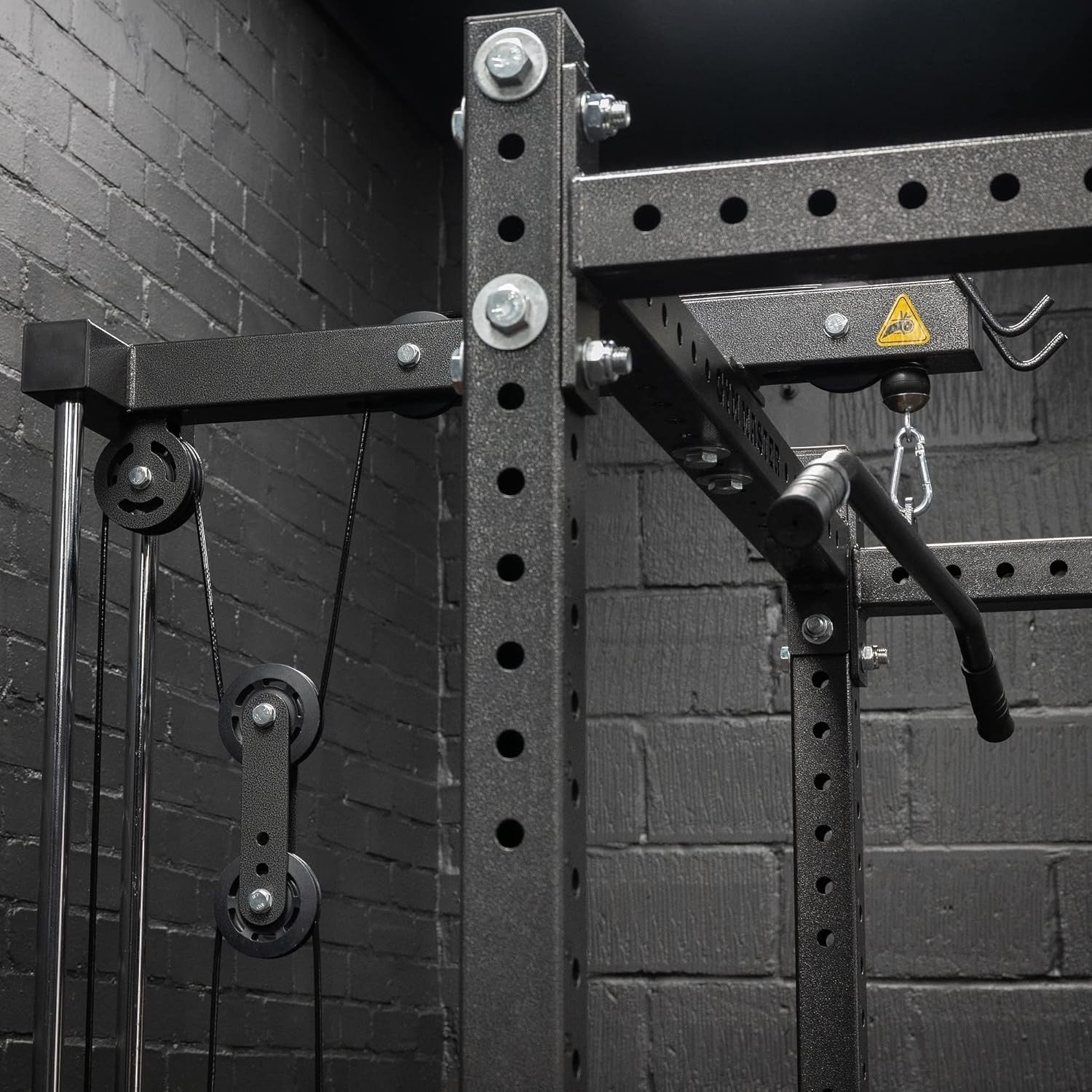 Adjustable Power Rack 206x133x178cm with Dual Cable System – Home Gym Cage