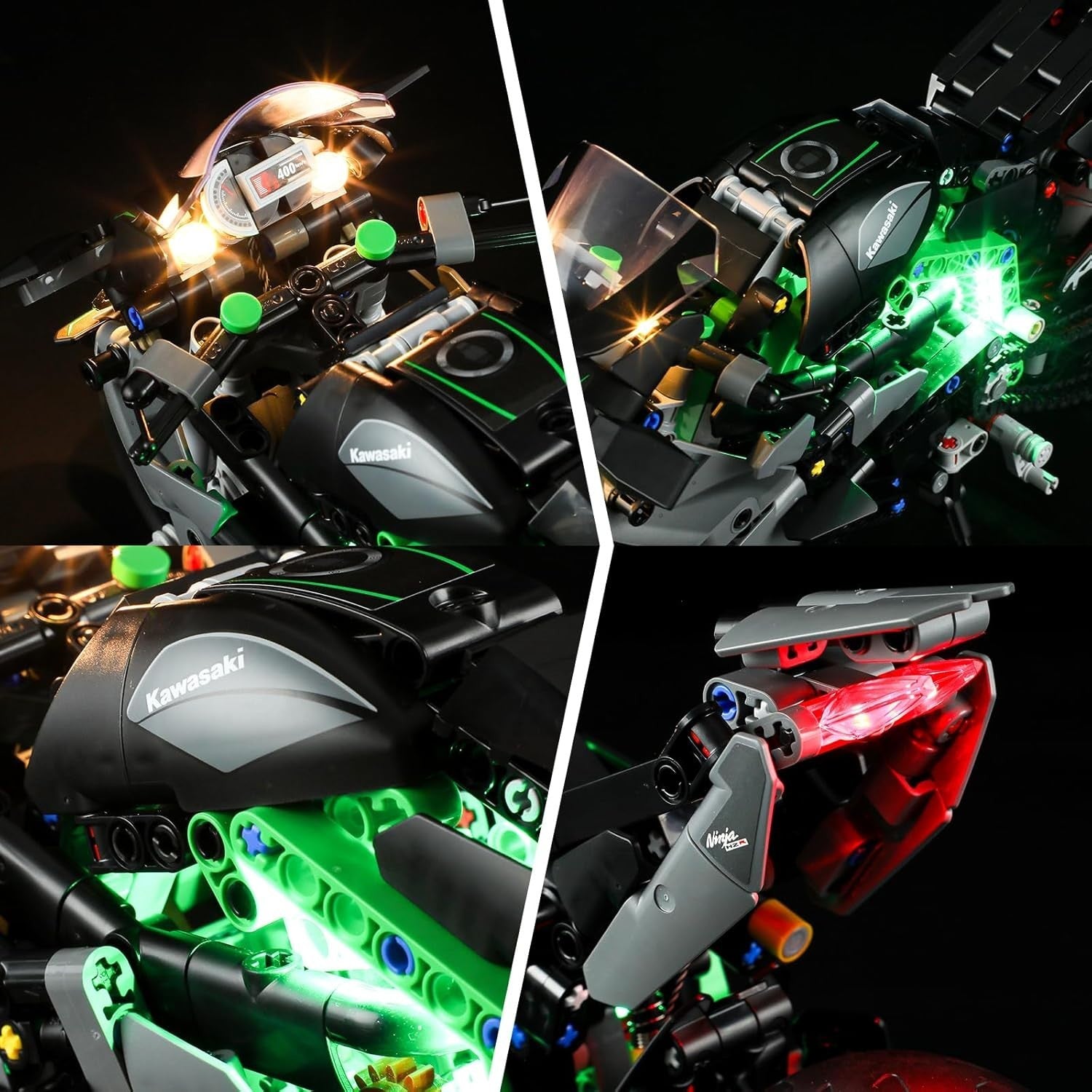 LED Lighting Kit for Lego Ninja H2R Motorcycle - DIY Build, Bright Effects