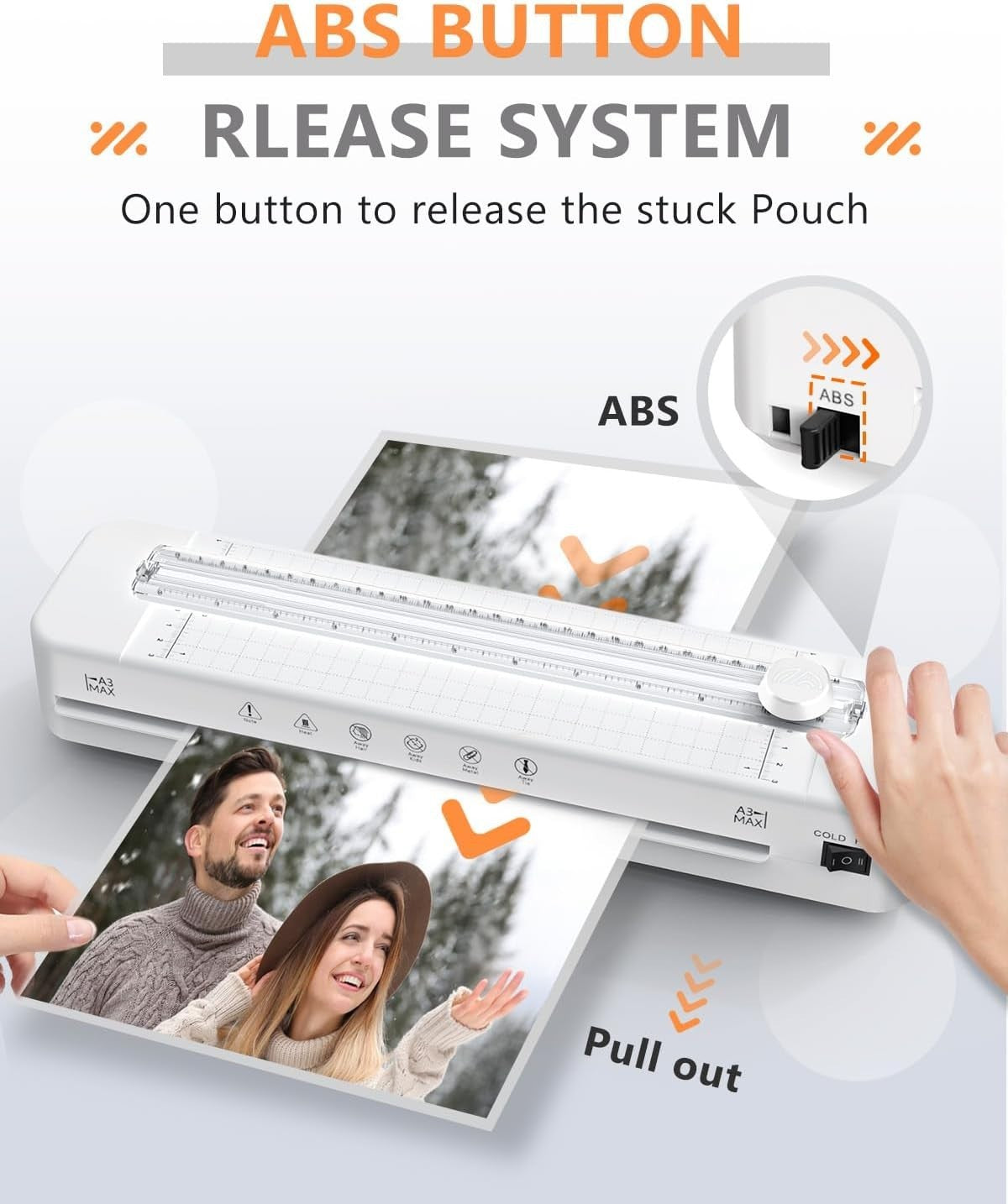 A3 Laminator Machine Hot Cold Fast Warm Up Anti Jam Cutter + Corner Tool
