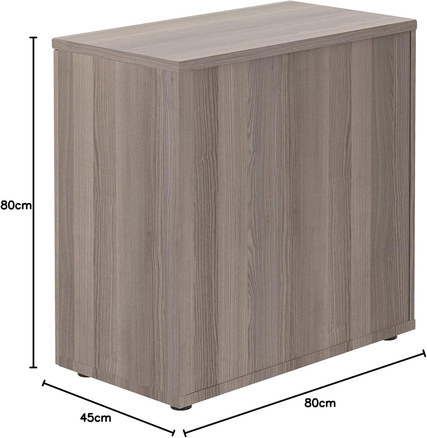 Grey Oak Office Cupboard Double Door Lockable Storage Cabinet with Shelf