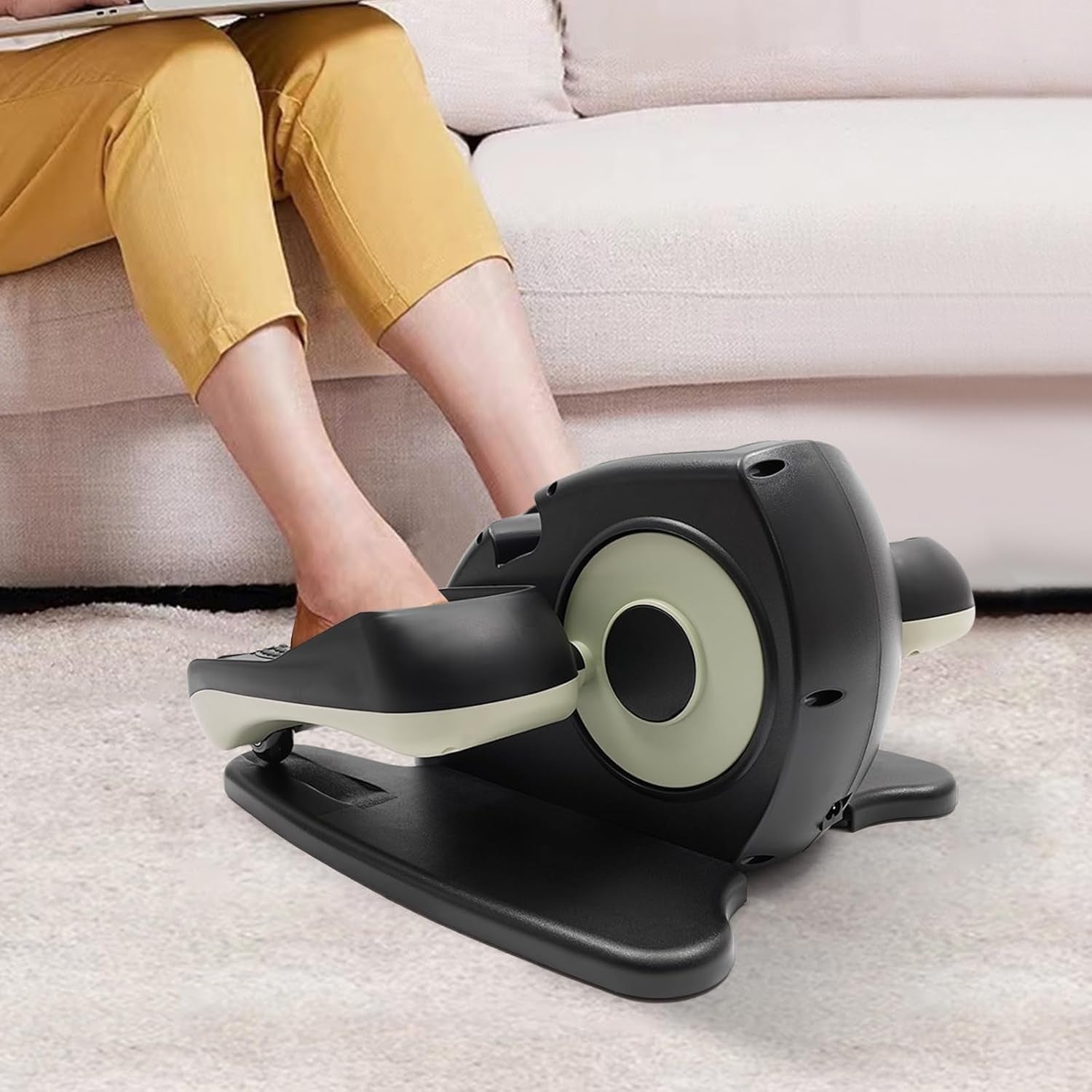 Under Desk Electric Elliptical Leg Exerciser Quiet Remote LCD Seated Pedal