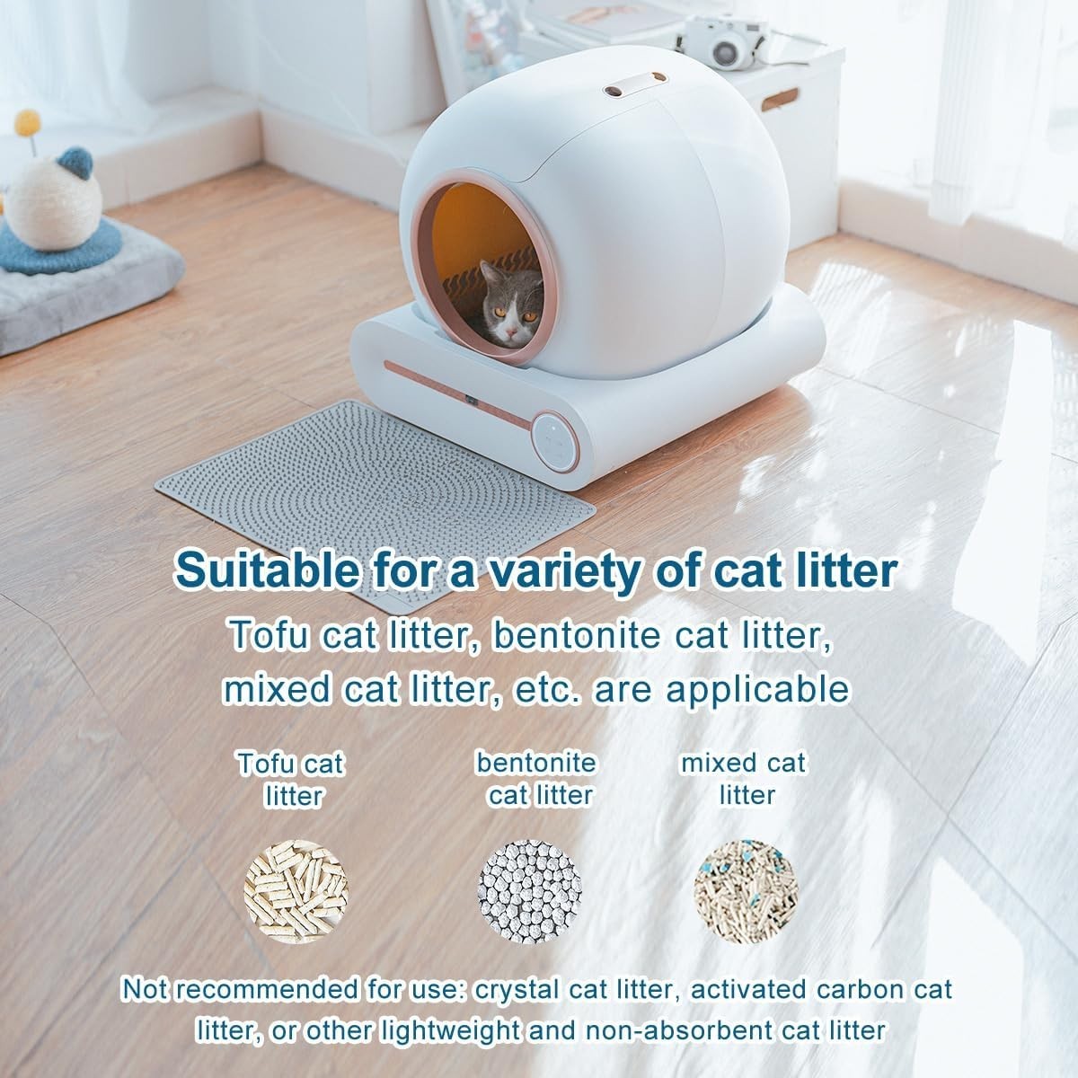 Self Cleaning Cat Litter Box 65L APP Control Smart Auto Multi Cat