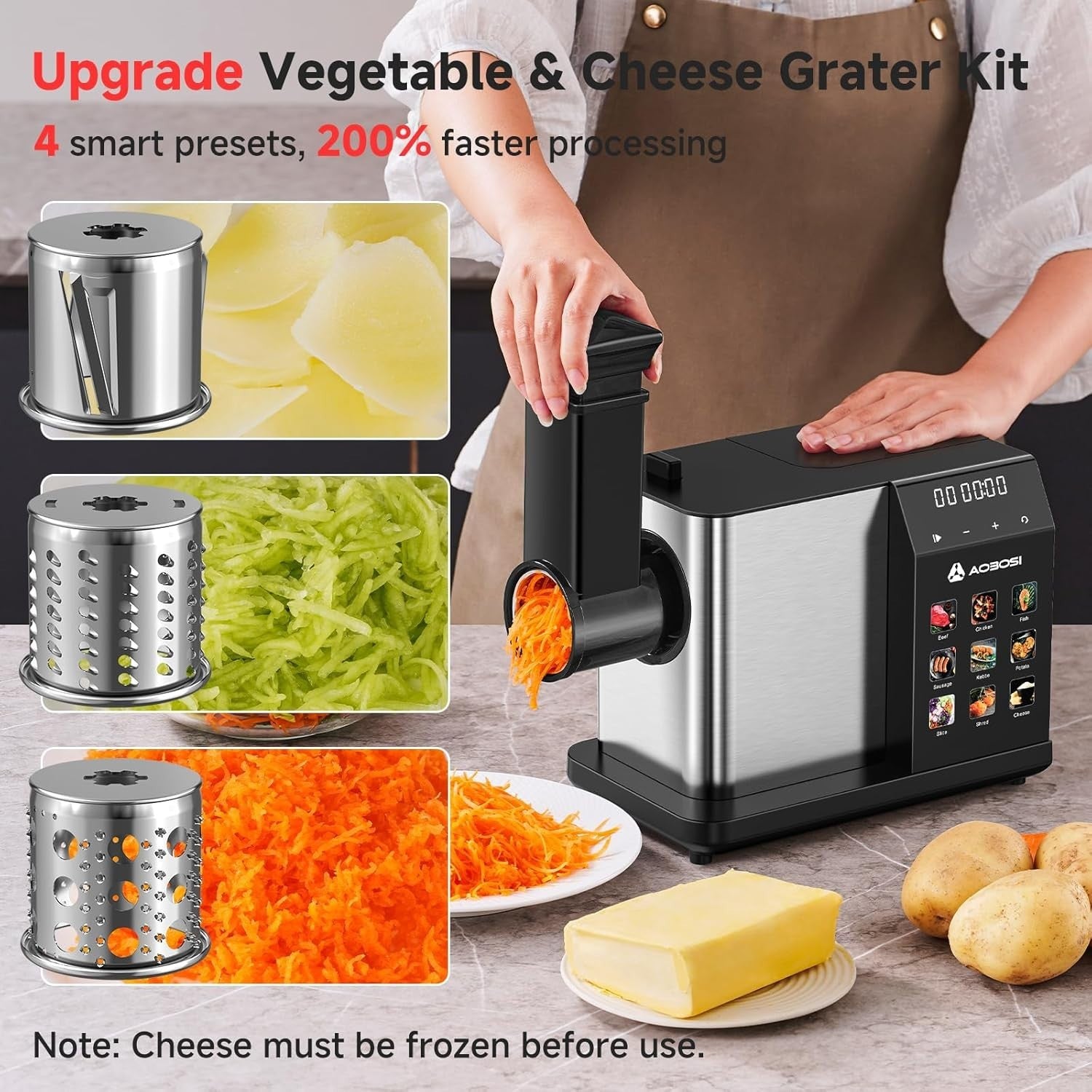 3000W Electric Meat Grinder 9 Speed Food Processor Sausage Maker