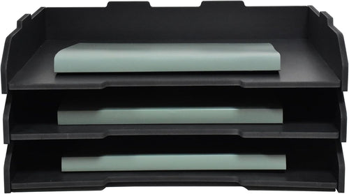 A3 3-Tier Stackable Desk Organizer | Desktop File Tray for Office & School