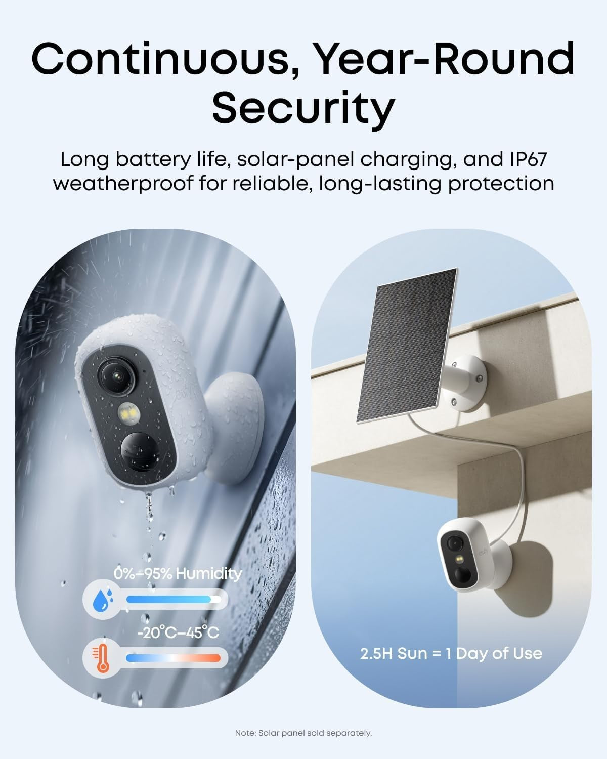 Wireless Security Camera Outdoor AI Detection Color Night Vision IP67