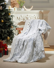 Electric Heated Throw Blanket Faux Fur 6 Heat Levels Auto Shut Off 130x160cm