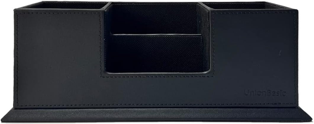 Leatherette Desk Organiser with Dual Pen & Card Holder – Office Desk