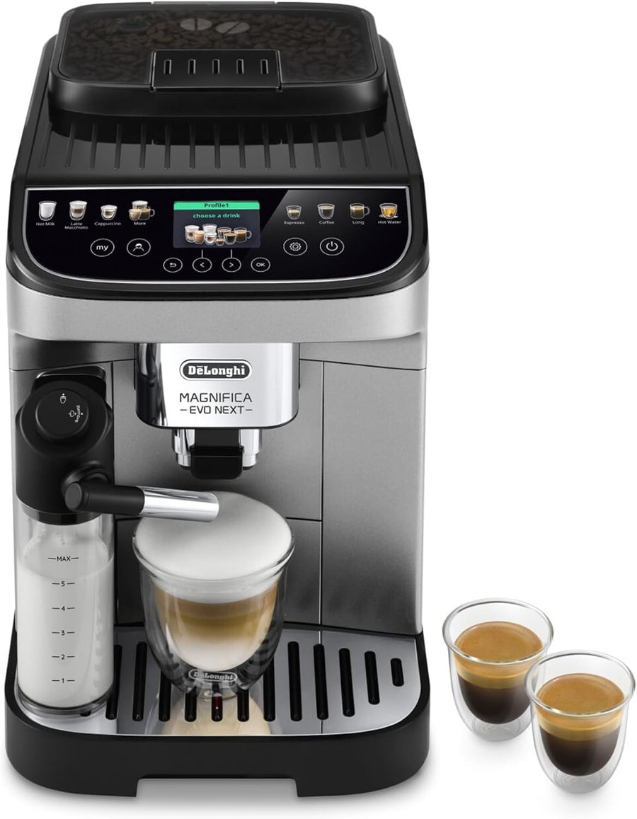 Automatic Bean-to-Cup Coffee Machine Milk Frother Touch Display 1.9L 1450W