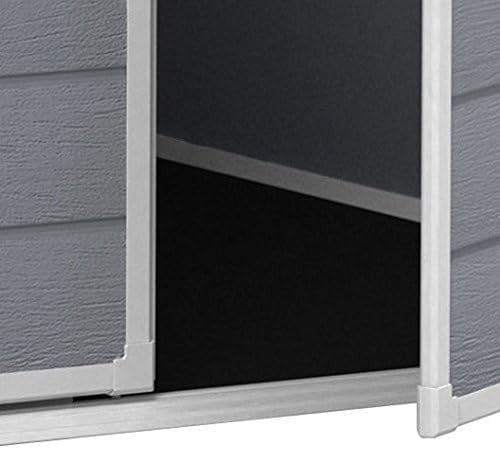 Outdoor Plastic Garden Shed with Floor & Lock Option Weatherproof Storage 4x3ft