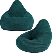 Kids Bean Bag Chair 2 Pack Soft Corduroy Filling Lightweight Gaming Lounge Seat