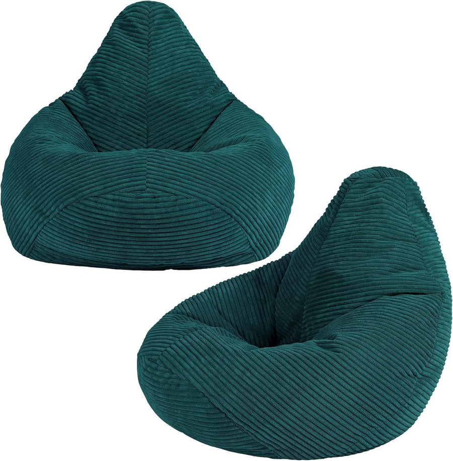 Kids Bean Bag Chair 2 Pack Soft Corduroy Filling Lightweight Gaming Lounge Seat