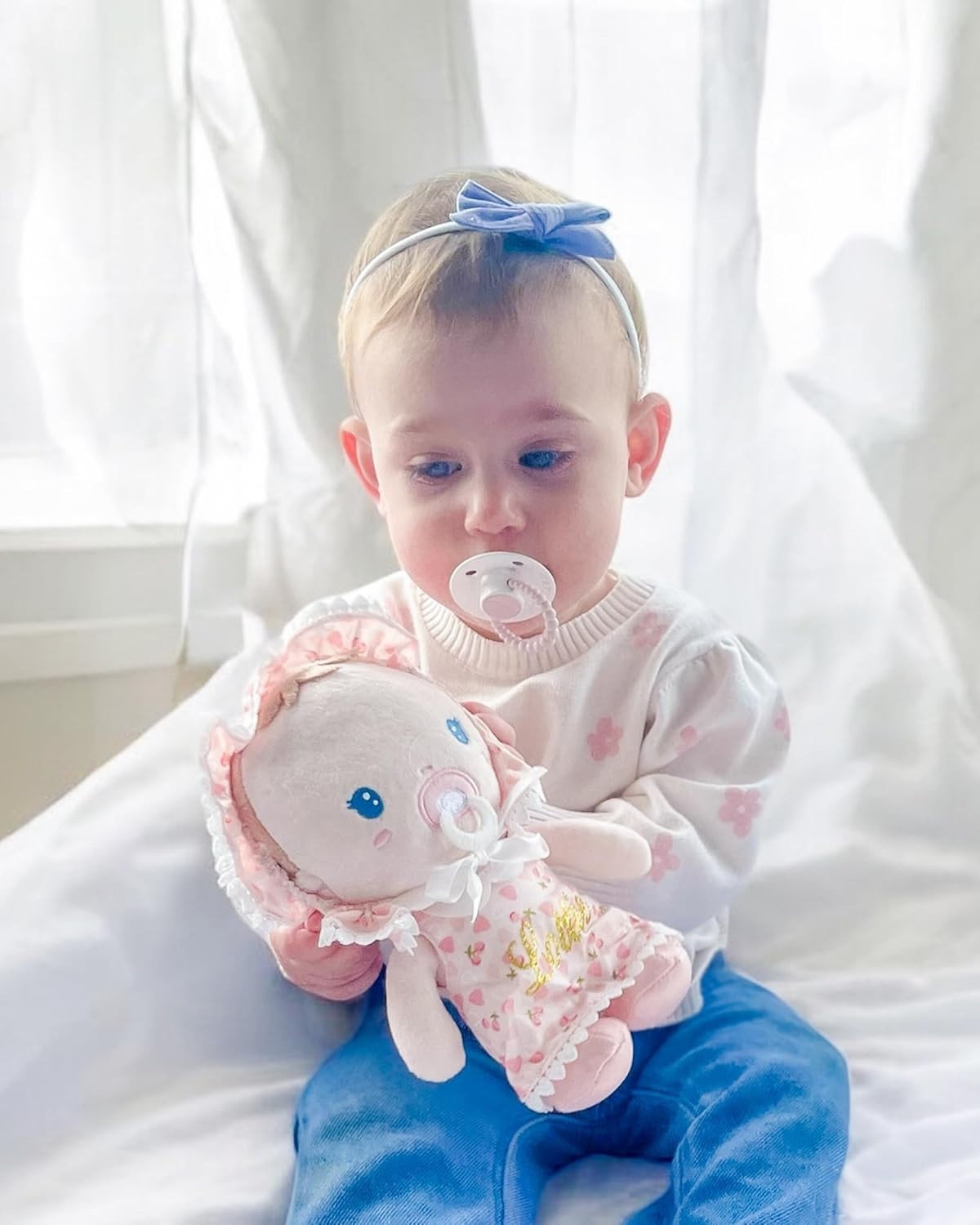 Soft Baby Doll Gift Set 9in Plush Cuddle Sleeping Rag Toy for Kids