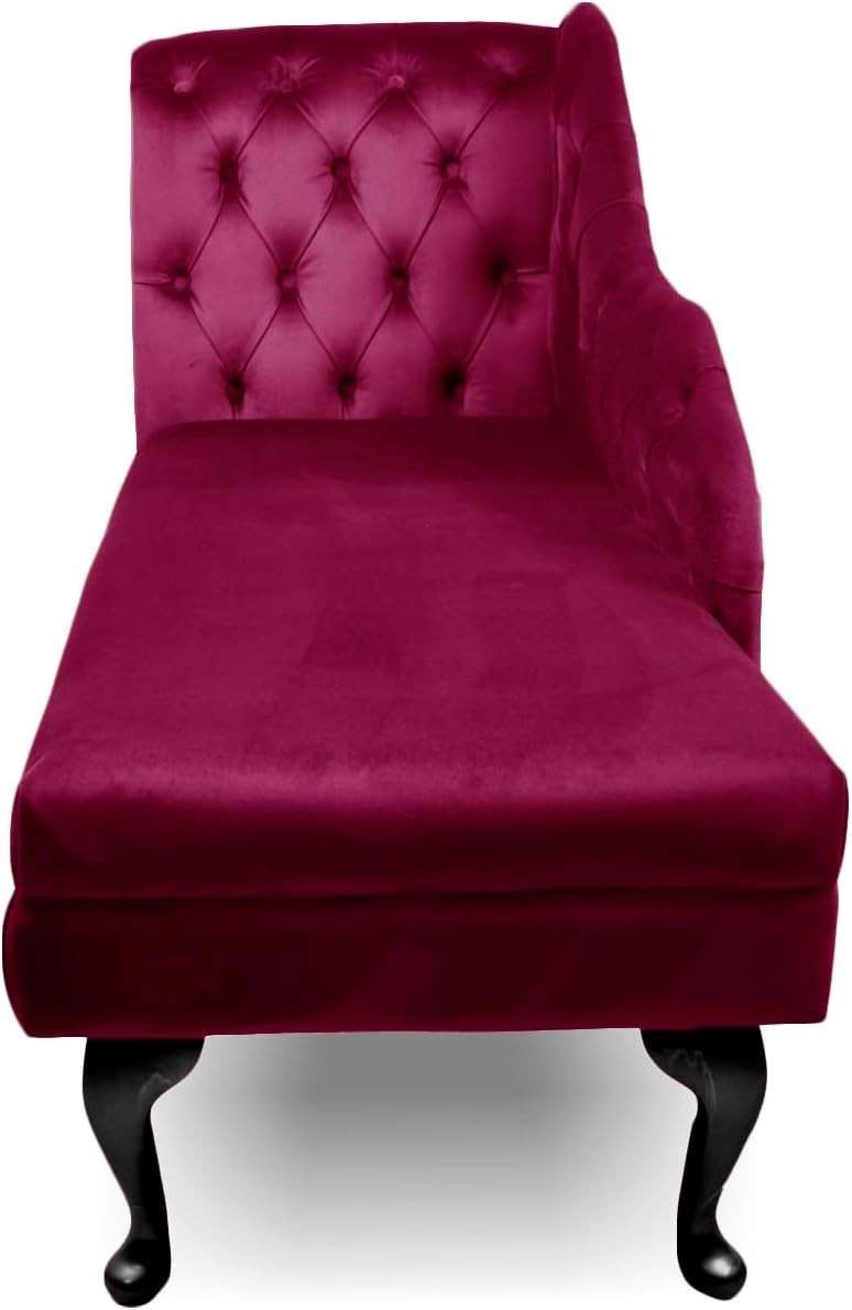 Velvet Tufted Chaise Lounge Sofa – Handmade, Durable, Stylish Accent Seat