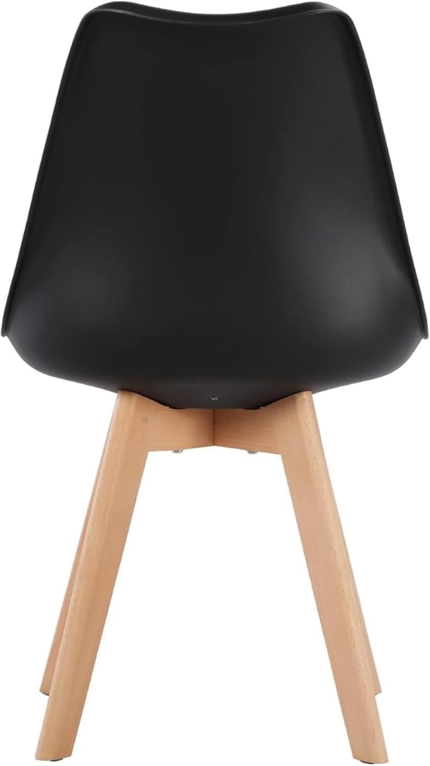 Dining Table Set for 4 with Cushioned Chairs Solid Wood Legs Modern