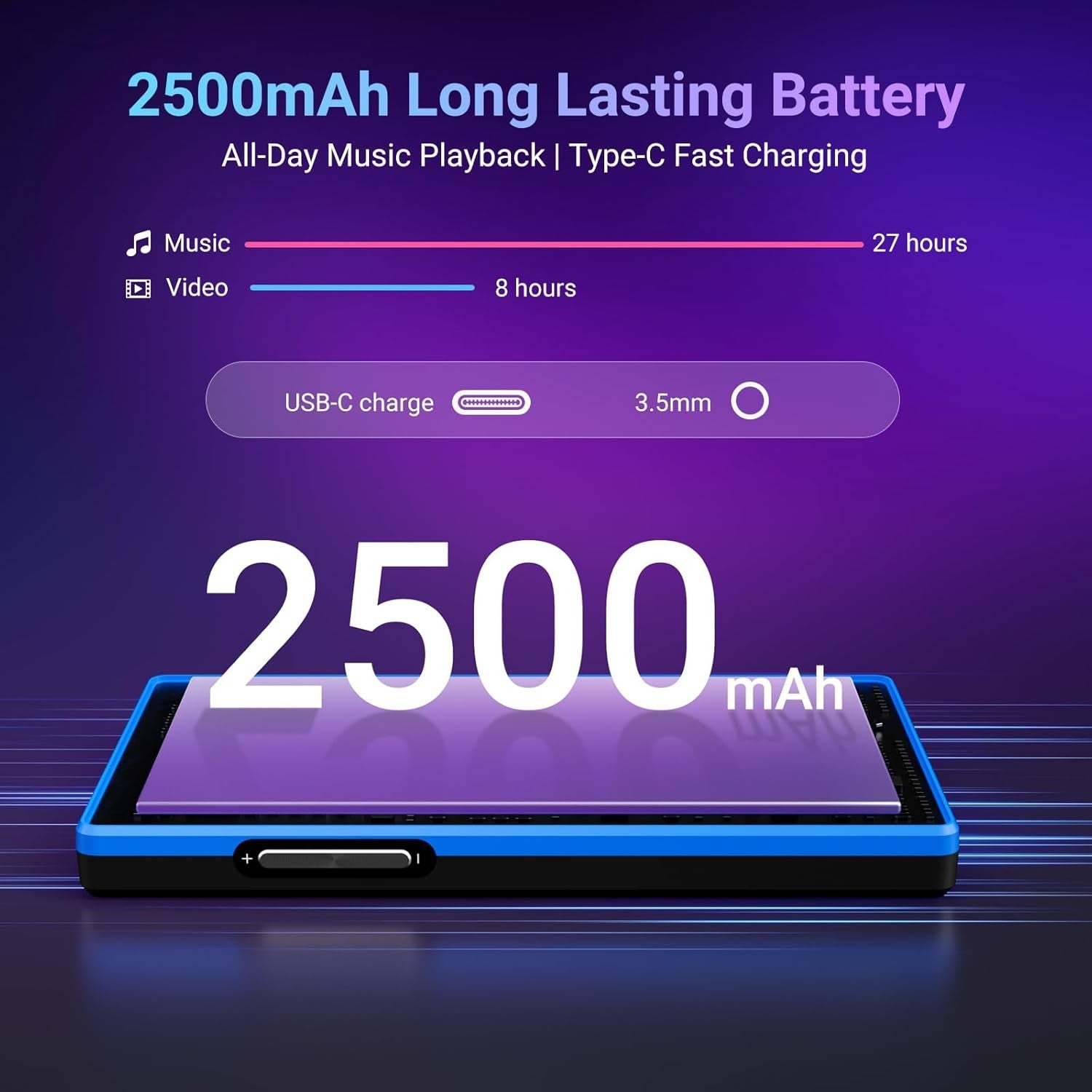 160GB MP3 Player WiFi Bluetooth Android 13 5" IPS Touch Screen