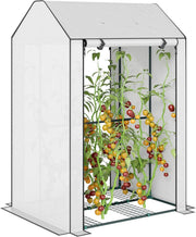 Mini Greenhouse with 4 Shelves | Portable Garden Grow House | Roll-Up Door