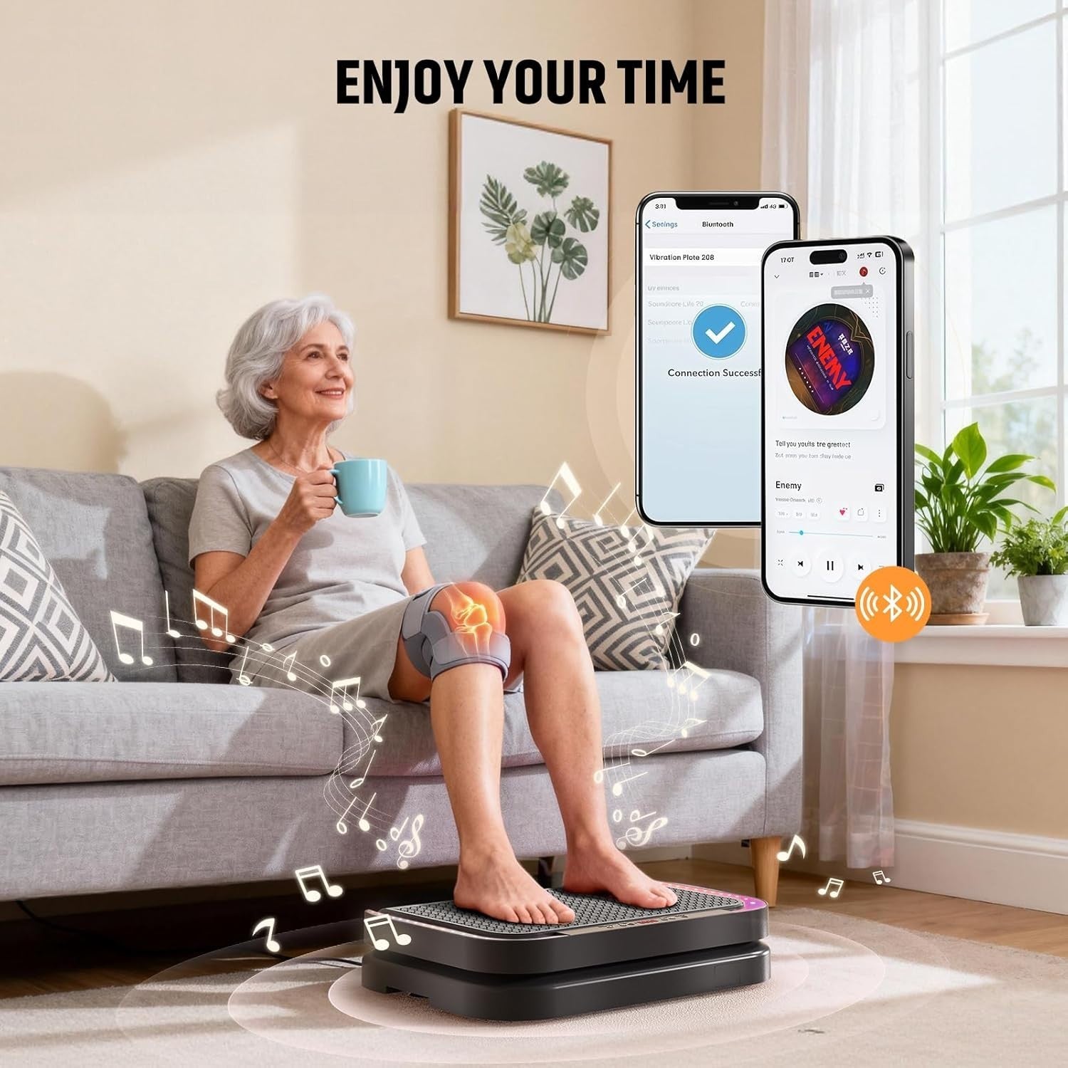 Whole Body Vibration Recovery Platform 200 Speed Bluetooth Home