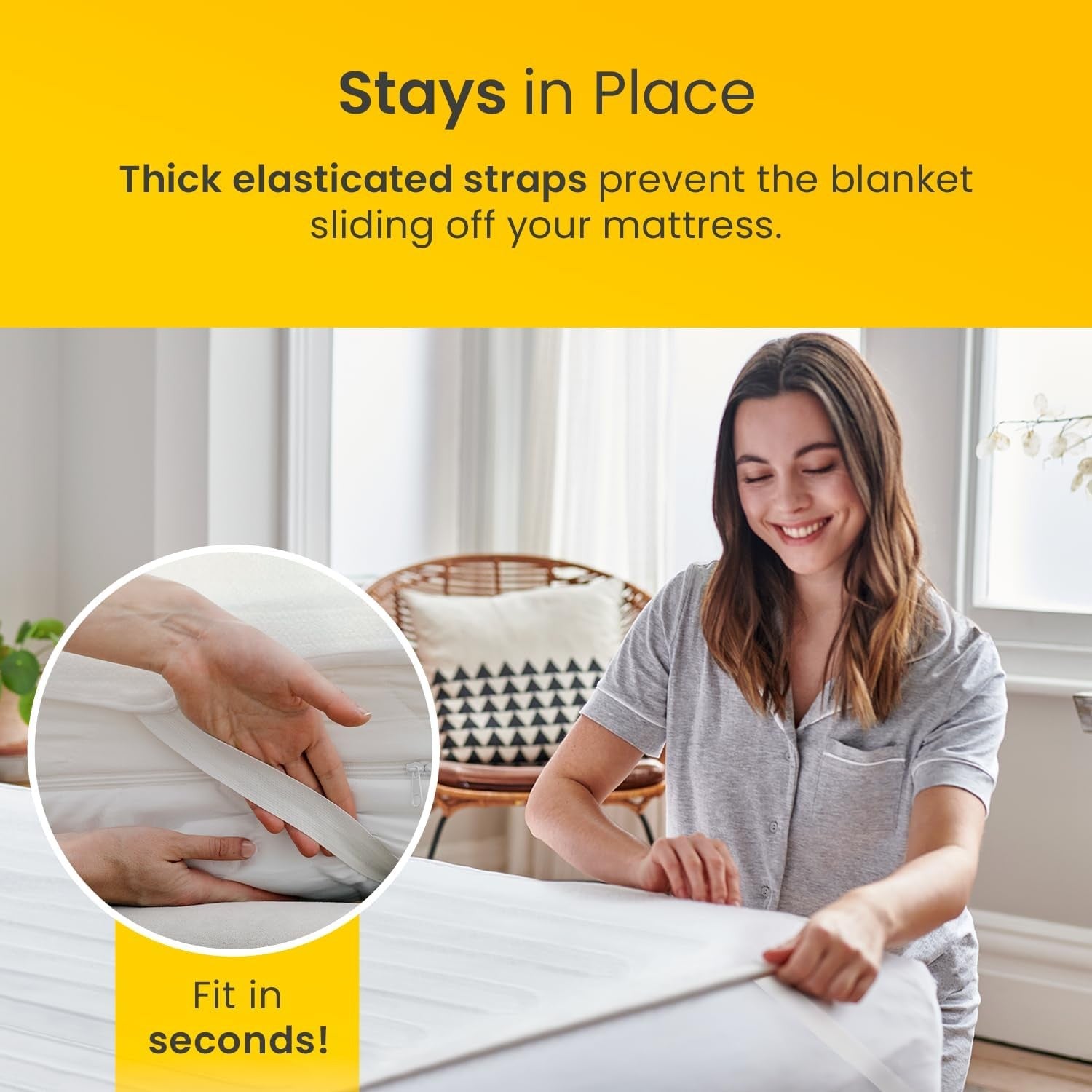 Double Electric Heated Underblanket Dual Control Soft Fleece Washable