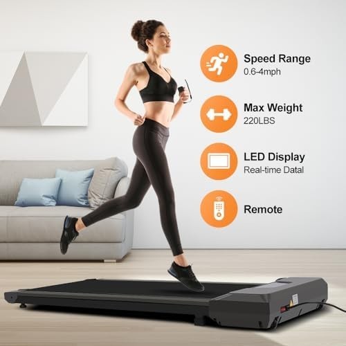 Under Desk Treadmill Home Office Portable Walking Running Machine LED Display