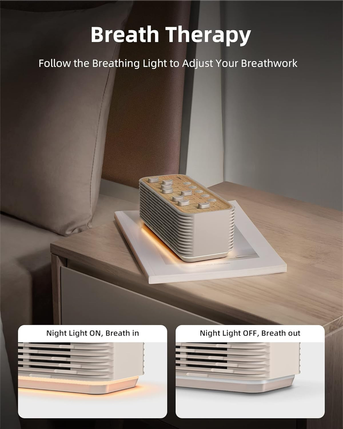 White Noise Machine with Night Light & Bluetooth Speaker | Portable Sleep Aid