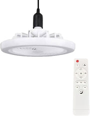 2-in-1 LED Ceiling Fan, 3 Speeds, 3 Color Temps, Dimmable, Remote Control