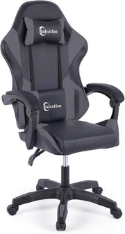 Ergonomic Gaming Chair Reclining Office Desk Chair Lumbar Support Grey