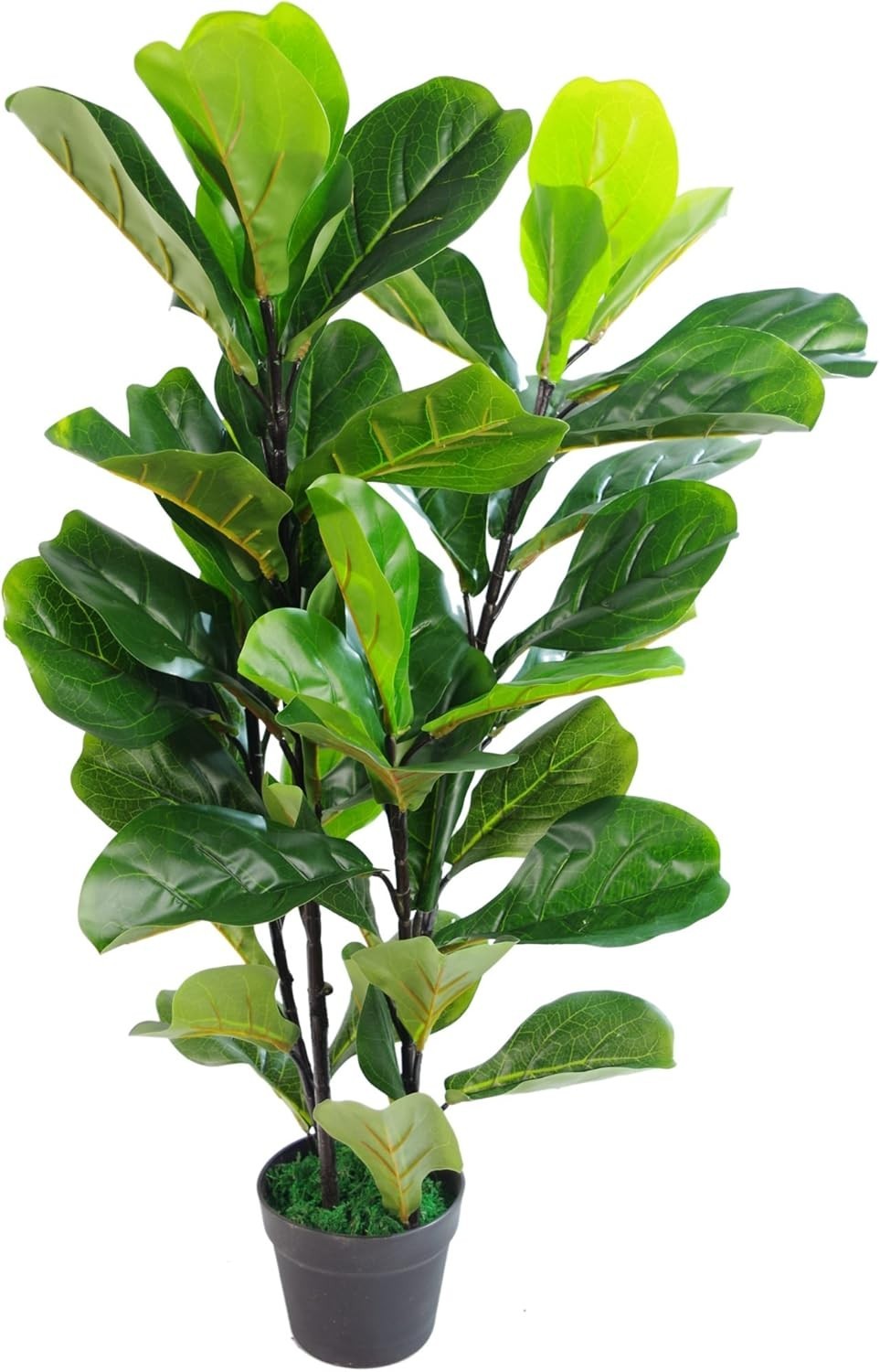 90cm Artificial Fiddle Fig Tree in Weighted Pot Faux Indoor Plant Home Decor