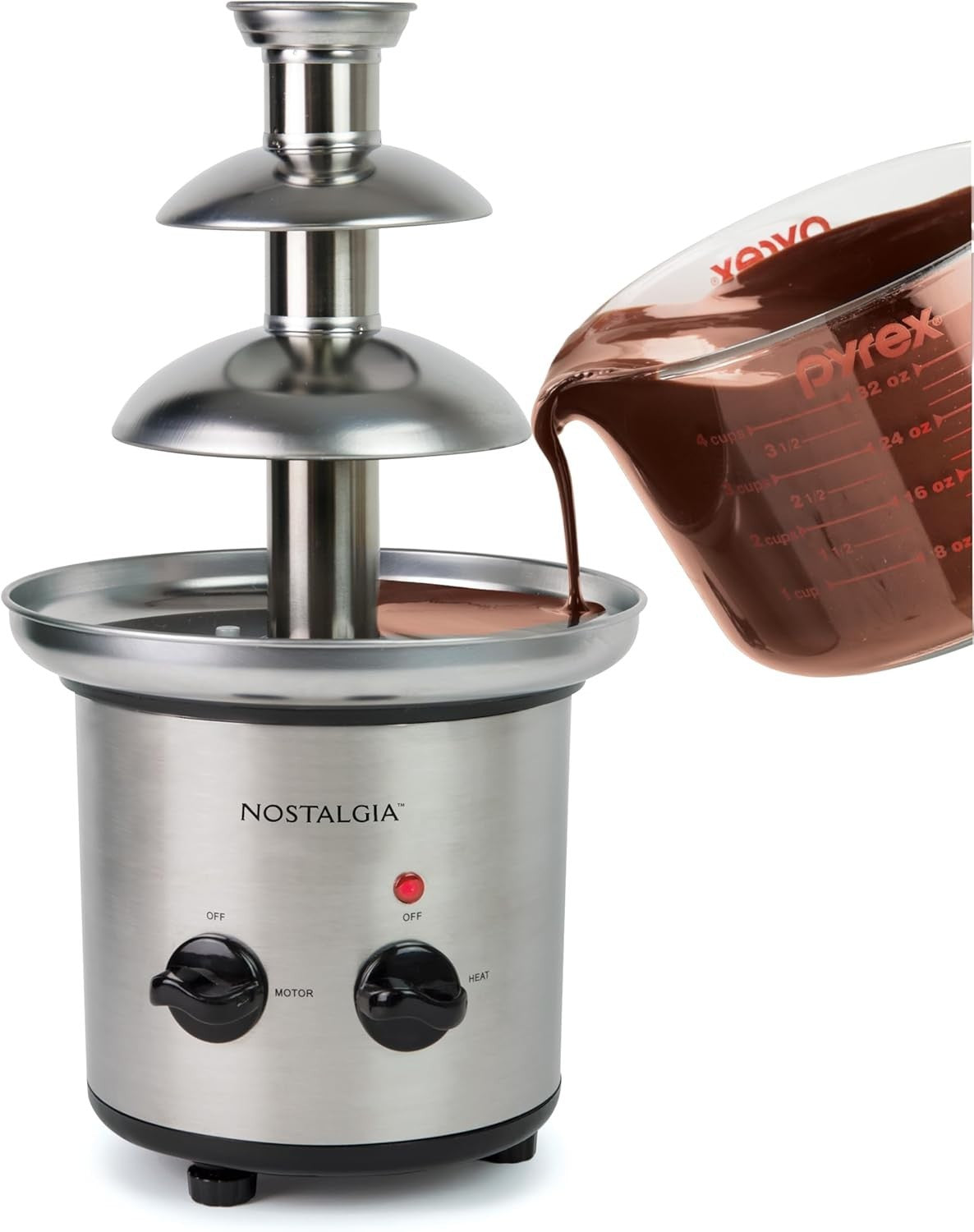 3 Tier Chocolate Fountain Machine Electric Fondue Stainless Steel