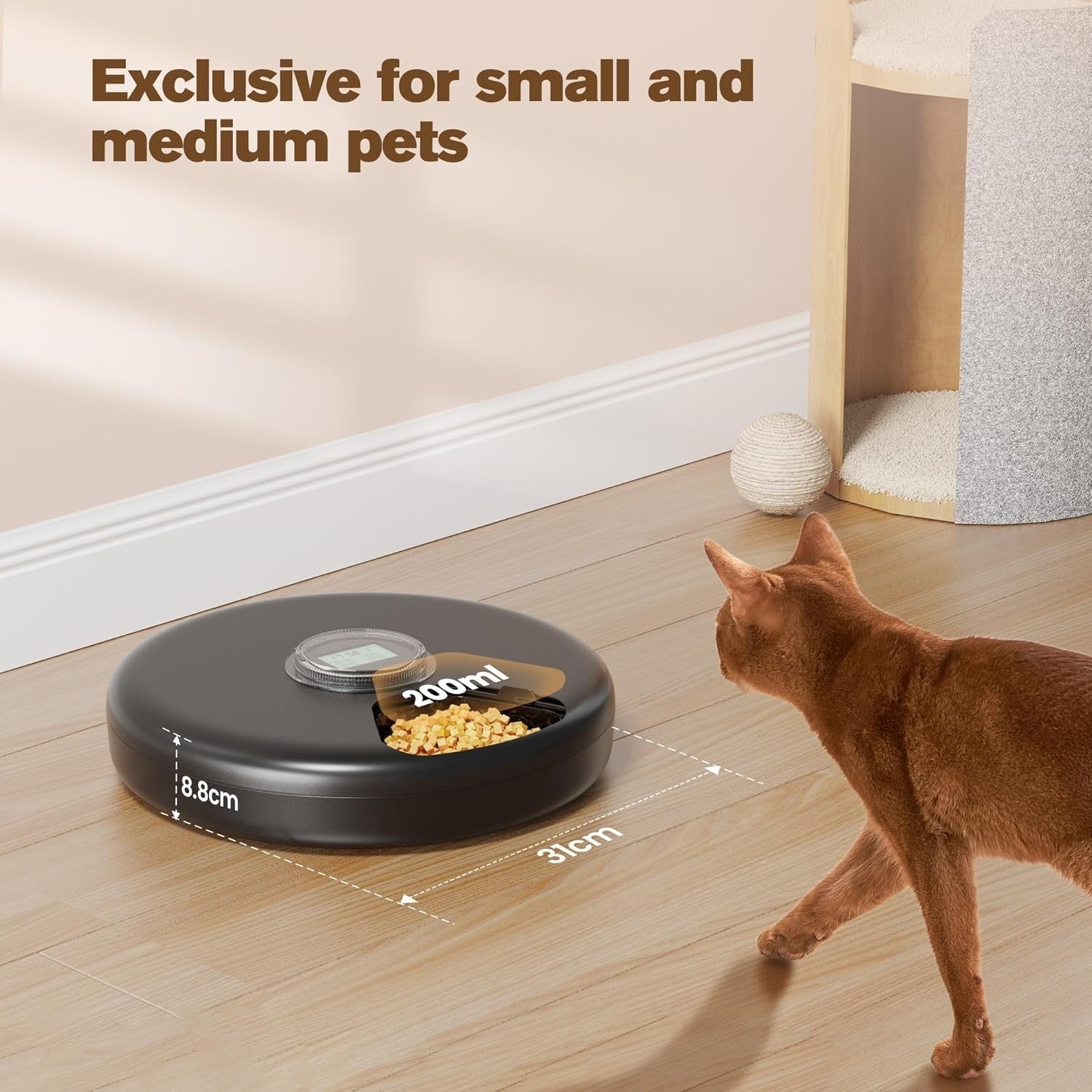 Automatic Wet Cat Feeder 6 Meal Timer Food Dispenser Ice Pack Wireless