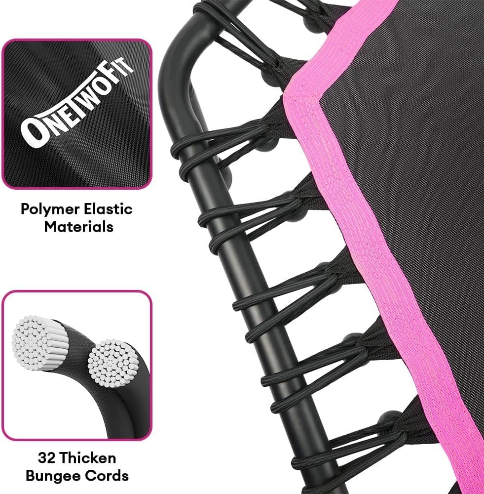 45in Silent Fitness Rebounder Adjustable Handle Indoor Bungee