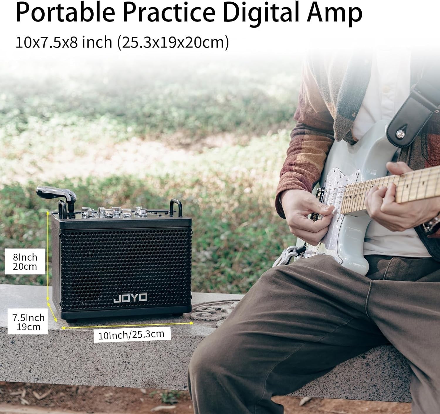 15W Portable Guitar Amp Rechargeable Bluetooth 9 Amp Models Looper FX
