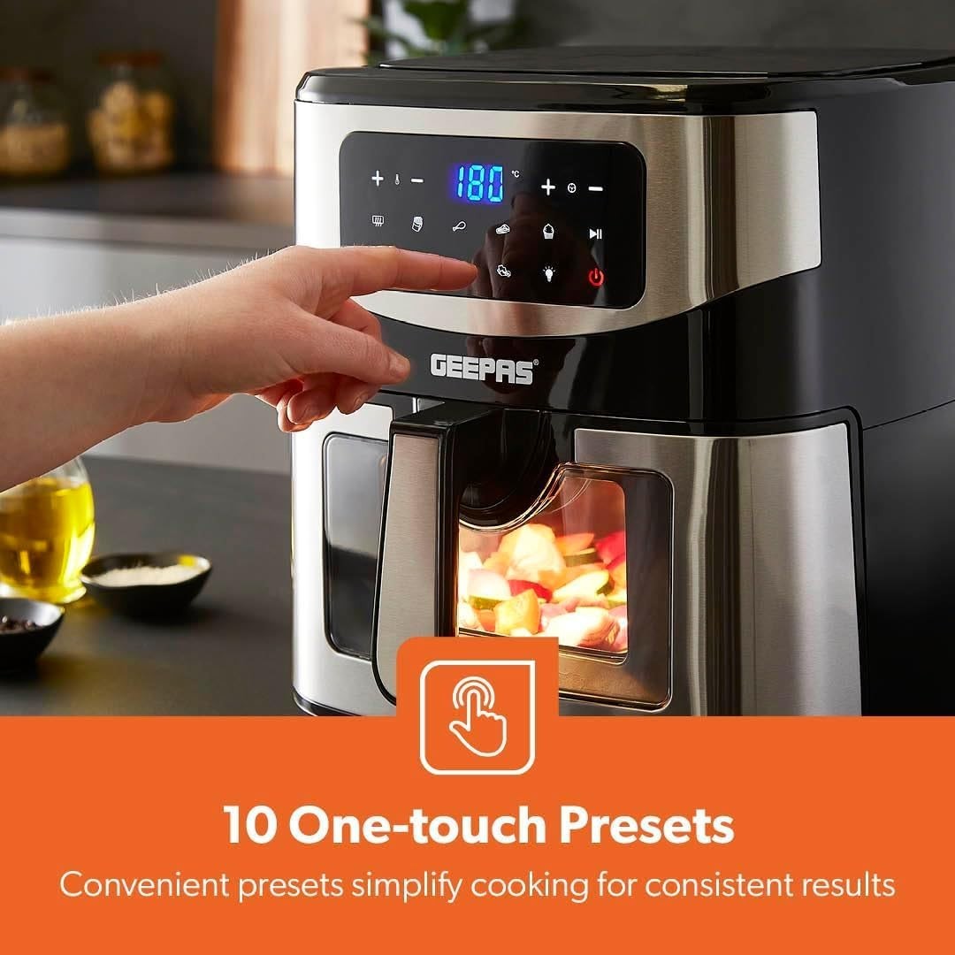 XL Air Fryer 9.2L | Digital Touch Display Window | 9 Presets Fast Healthy Cookin