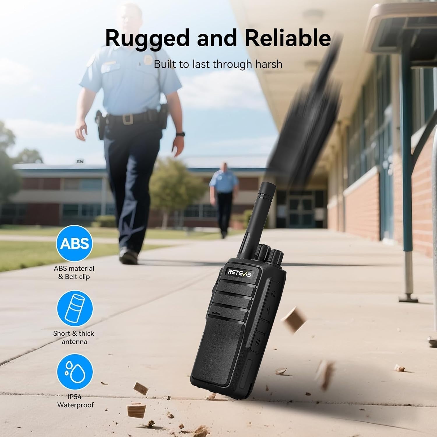 Walkie Talkies 2 Pack Long Range Rechargeable VOX Two Way Radio