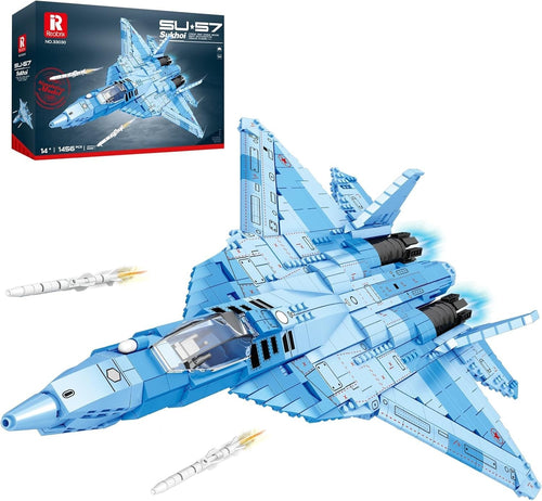Fighter Jet Model Kit 1456pcs Military Aircraft Block Set Adults 14+