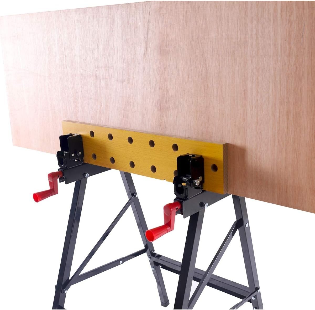 Portable Flip Top Workbench Foldable Vise Stand Adjustable Clamping Table