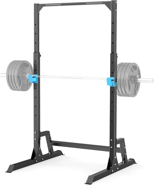 Power Cage Squat Rack Black with Pull Up Bar | Adjustable Home Gym
