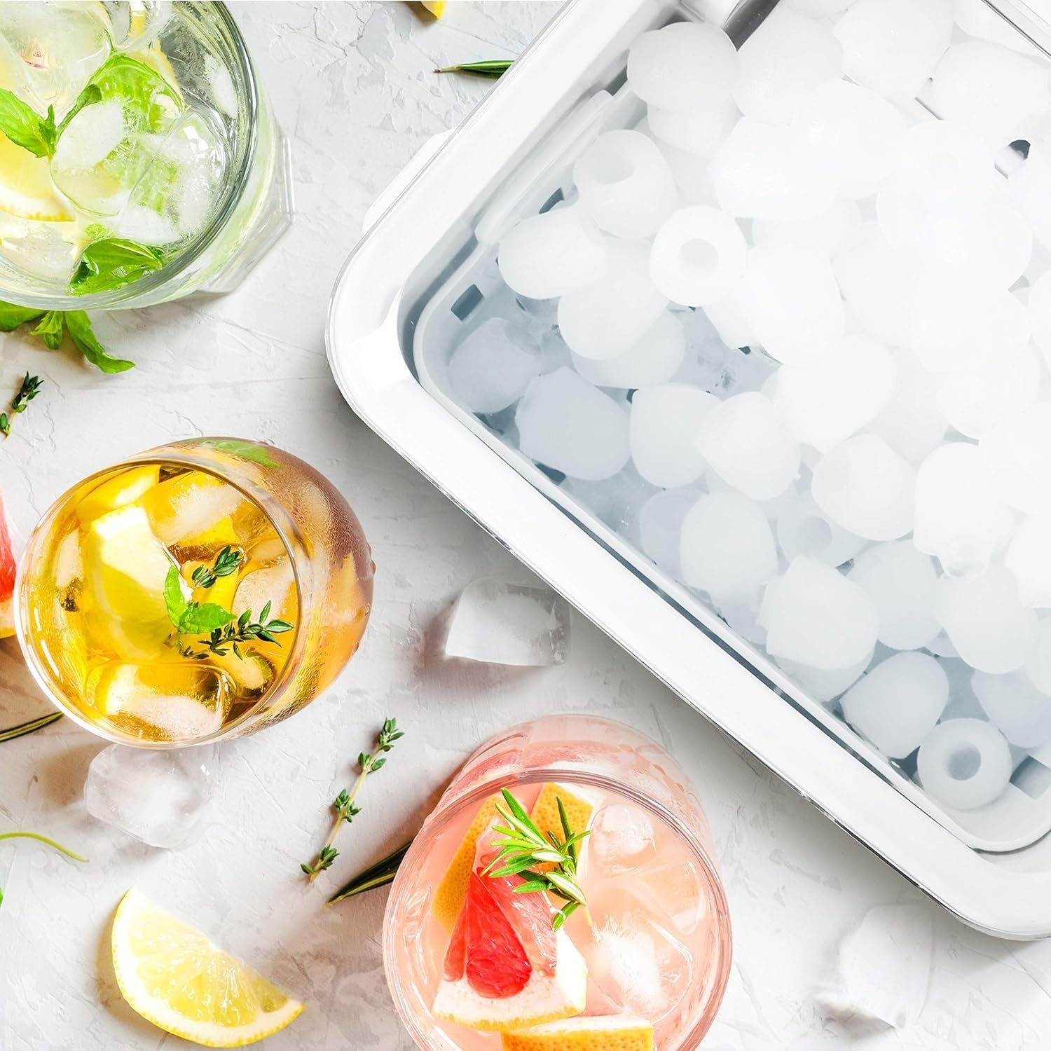 Portable Countertop Ice Maker | Fast 7-Min Cubes | 12kg/24h | Self Cleaning