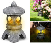 Solar Pagoda Lantern – Japanese Zen Garden Statue, Dome Pagoda 10.2"
