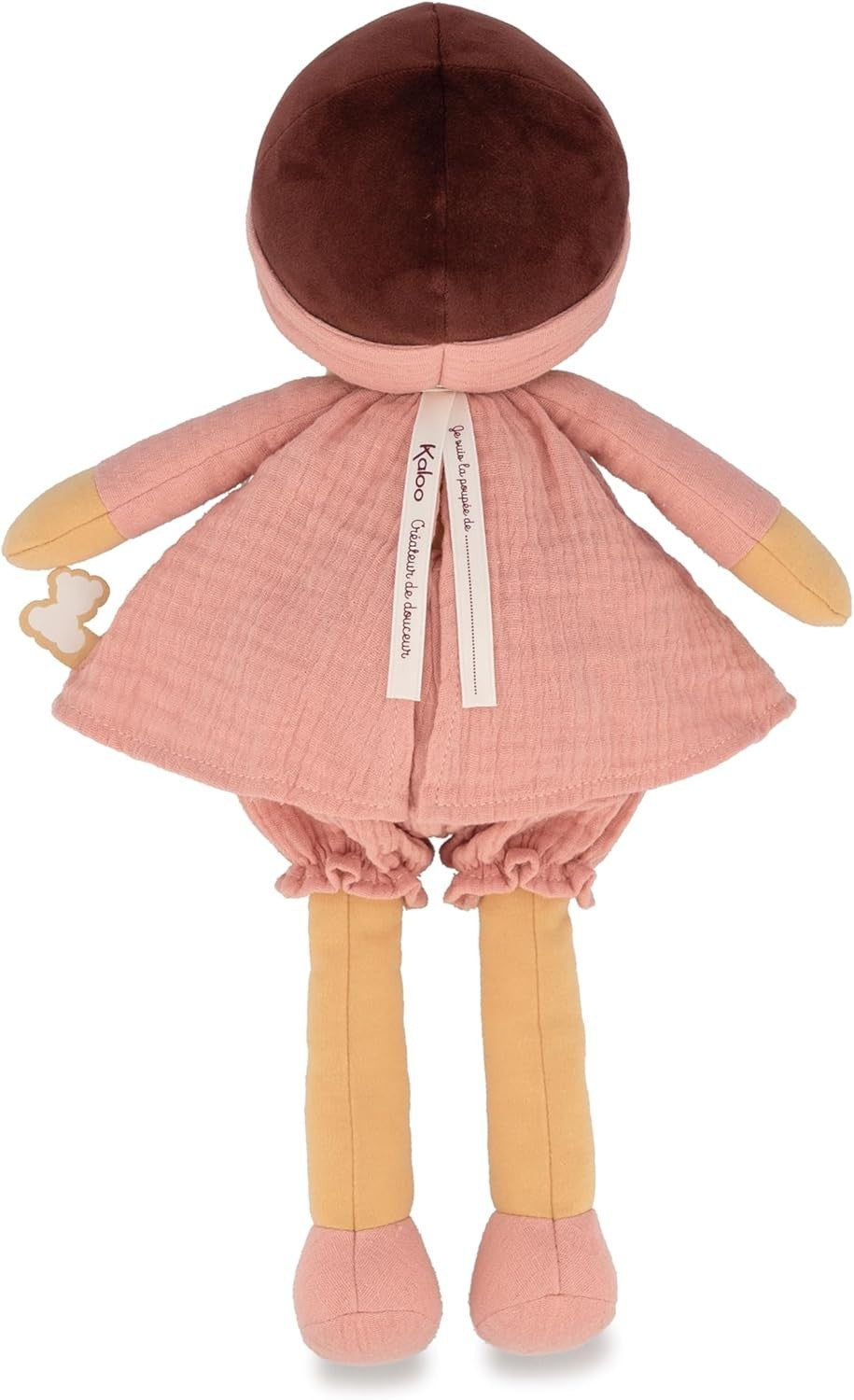 40cm Soft Fabric Rag Doll Muslin Dress Personalised Ribbon Newborn Baby Gift