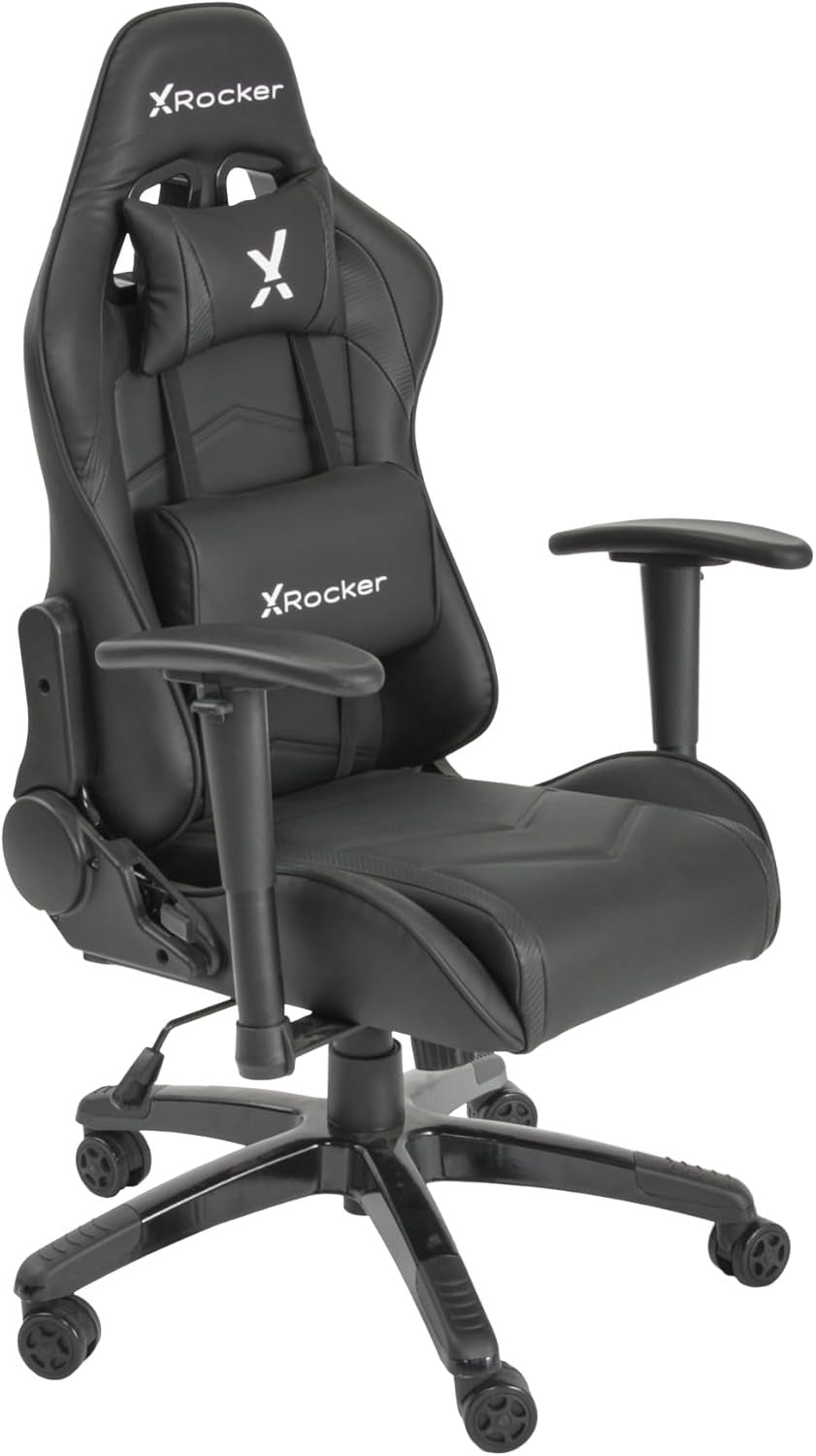 Kids High Back Gaming Chair 3D Armrests Adjustable Faux Leather