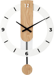 Modern Wooden Swing Wall Clock Silent Hanging Clock Number Design Home Decor