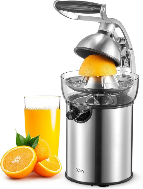 Electric Citrus Juicer Stainless Steel Anti Drip 2 Cones Easy Clean