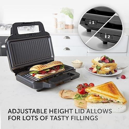 3 in 1 Snack Maker 350W Deep Fill Toastie Waffle Panini 30.7cm