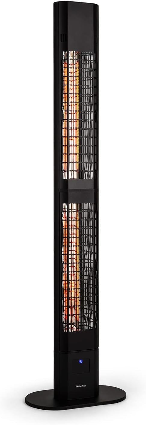 Outdoor Infrared Patio Heater 3000W Remote Control IP54 Waterproof Tower