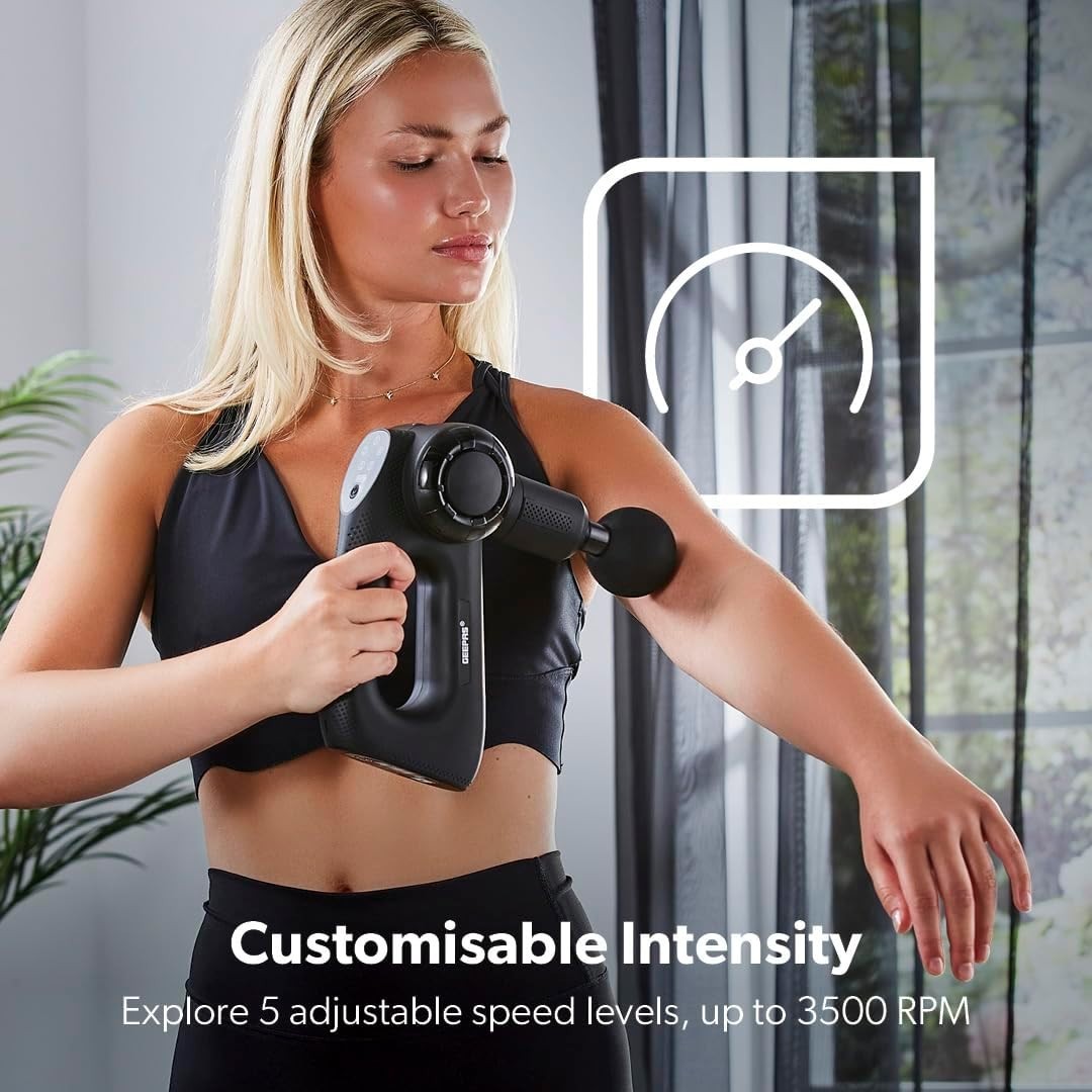 Deep Tissue Massage Gun Adjustable Angles Muscle Massager Pain Relief Recovery