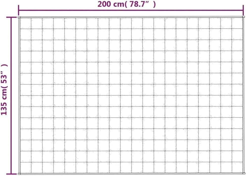 Grey 6kg Weighted Blanket 135x200 cm for Stress & Anxiety Relief