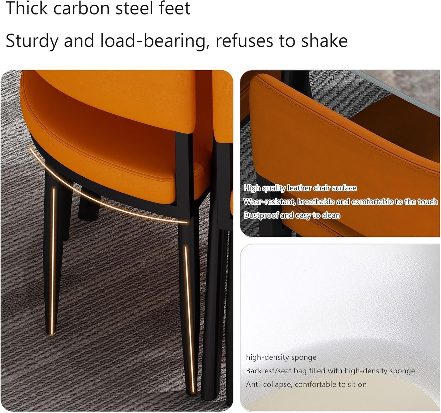 Square Office Meeting Table Set for 4 – Compact 80cm Slate Top Space-Saver