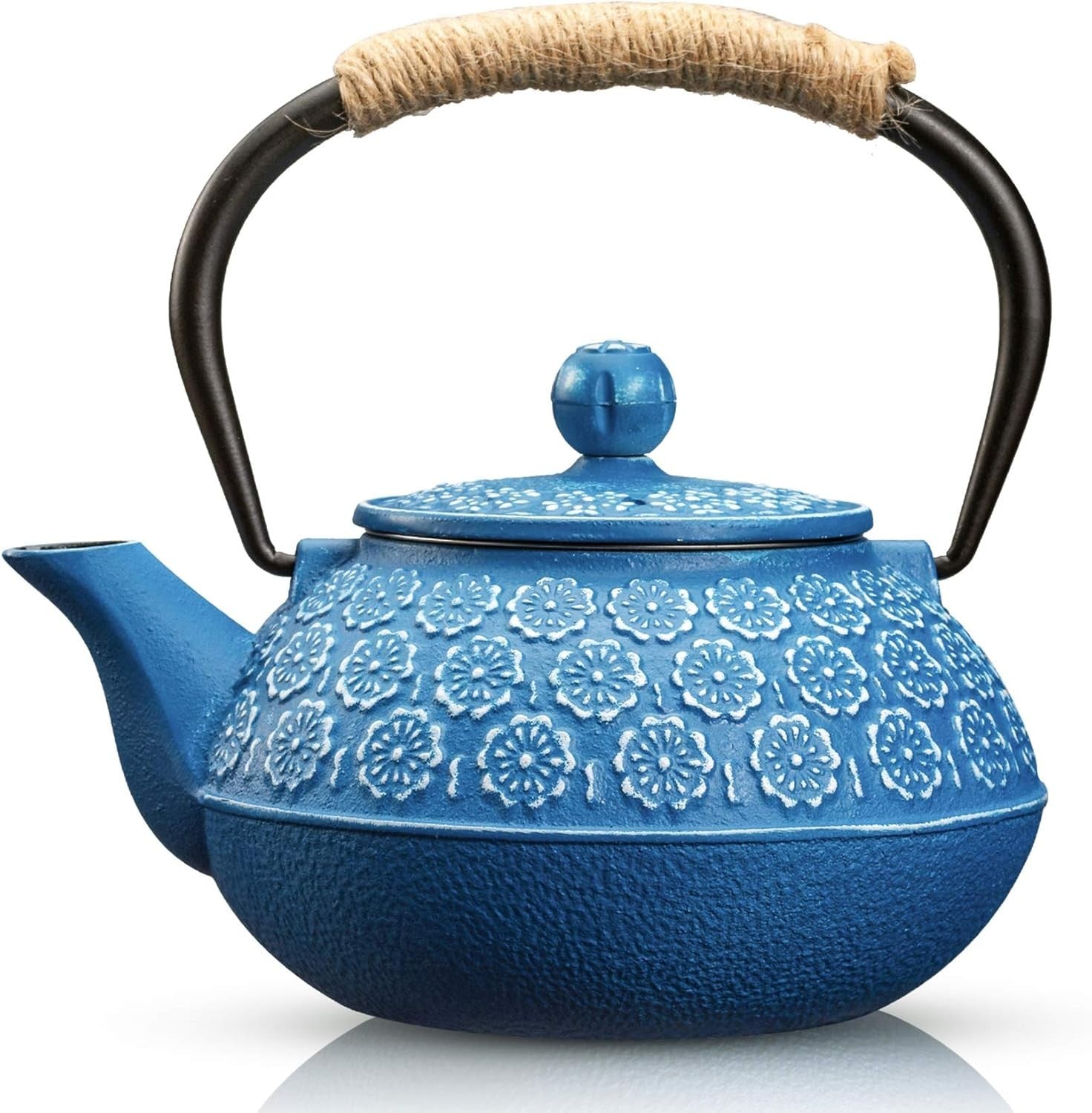 Cast Iron Teapot 900ml Japanese Tetsubin Tea Pot w/ Infuser Blue