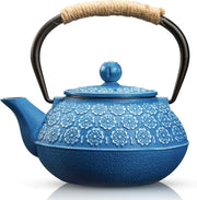 Cast Iron Teapot 900ml Japanese Tetsubin Tea Pot w/ Infuser Blue