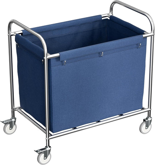 400L Commercial Laundry Cart on Wheels – Heavy Duty Trolley with Waterproof Line